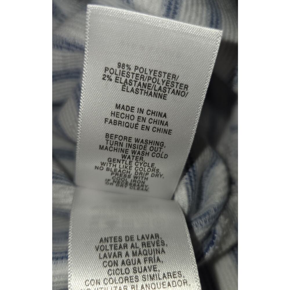 Jones NY Signature Striped Top Womens SIZE L Striped Blue White Nautical NWT - Picture 11 of 16